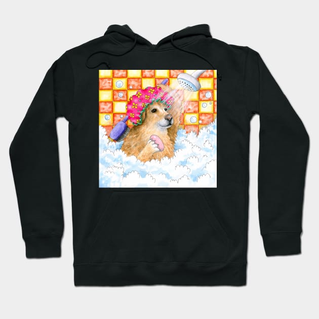 Dog 129 Golden Retriever Hoodie by artbylucie